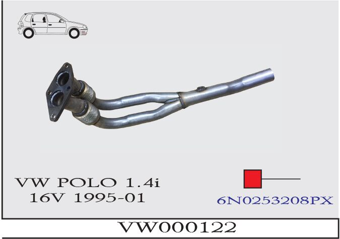 Volkswagen Polo 1.4İ 16V Bnz. Ön Boru Spiral 1995-01