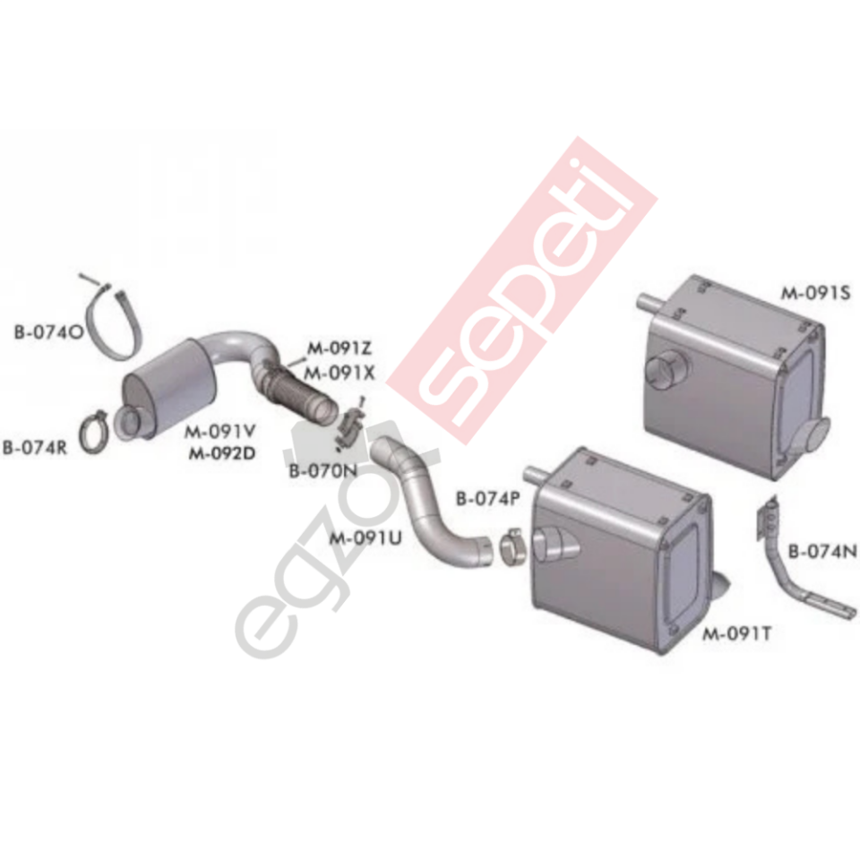 Mercedes Axor Egzoz Koruma Sacı Kelepçesi 1840 Çekici 457 Motor Mb1831 1835L (2002 -08)