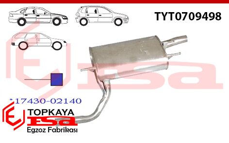 Toyota Carina E Arka Susturucu Borulu 2.0İ 16V 1996 > 1997