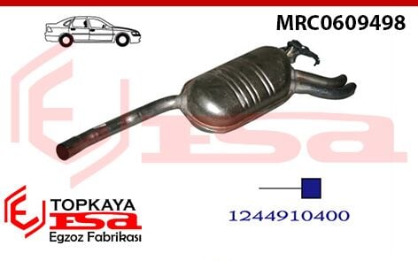 Mercedes 300Td 124 Kasa Arka Susturucu Borulu Tek Çıkış  Baskılı 1985 > 1993