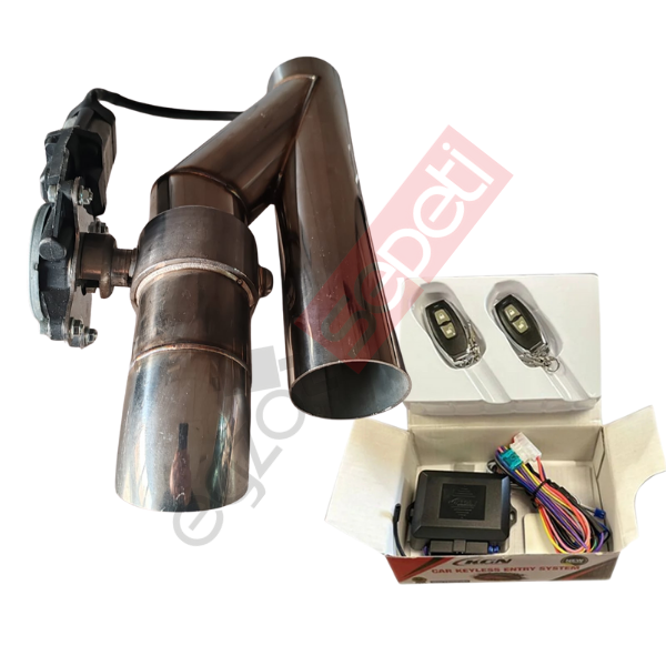 Krom Cutout Kumandalı Egzoz 60 mm + Kumandalı Egzoz Beyni