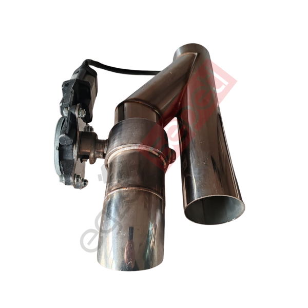 Krom Cutout Kumandalı Egzoz 60 mm