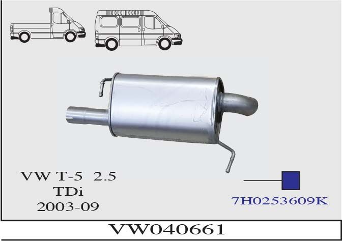 Volkswagen Transporter/T5 2.5 Tdi Arka Borulu Sustrucu 2003-09