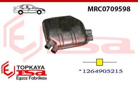 Mercedes 300 Sel / 260 Sel 126 Kasa Orta Susturucu Baskılı 1985 > 1991