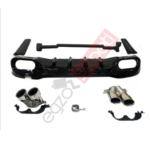 MERCEDES W206 DİFÜZÖR + EGSOZ UCU C43 SİLVER