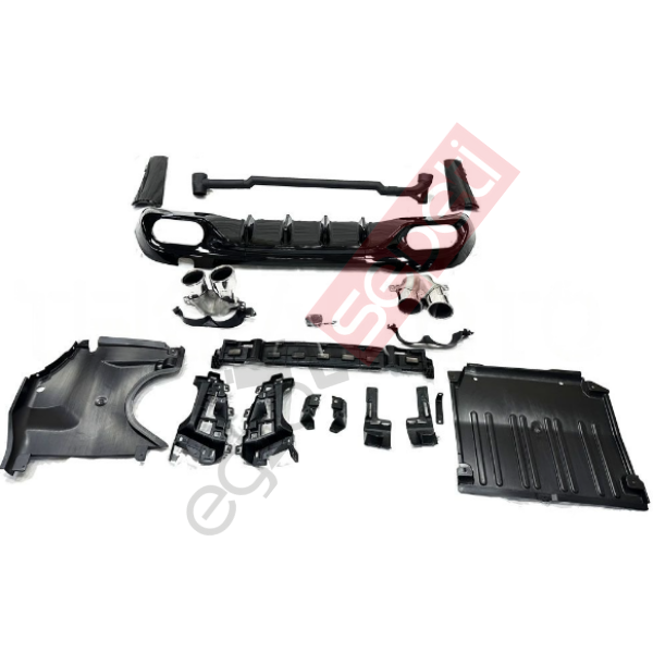 MERCEDES W206 DİFÜZÖR + EGSOZ UCU C43 SİLVER