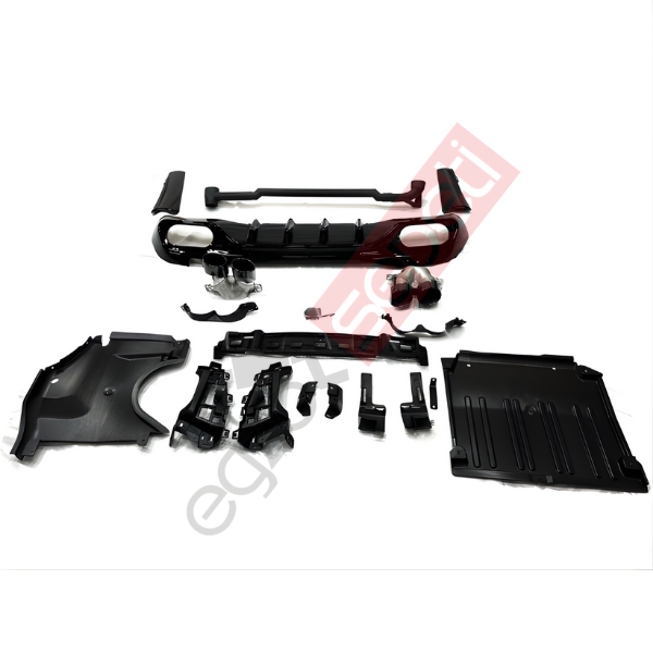 MERCEDES W206 DİFÜZÖR + EGSOZ UCU C43 BLACK