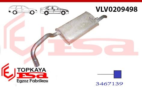Volvo 440 Arka Susturucu Borulu 1.6 / 1.7 İ Hb 1988 > 1996