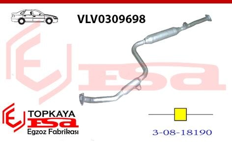 Volvo S40 1.9 Tdi Orta Susturucu Borulu 1997 > ...