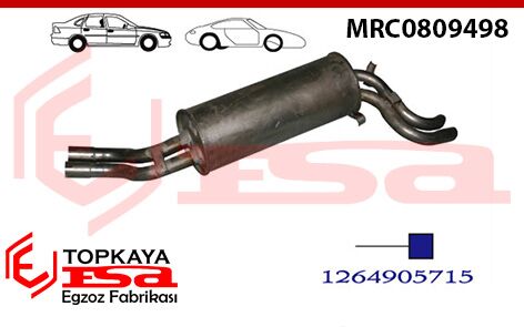 Mercedes 500 126 Kasa Arka Susturucu Borulu 1980 > 1985