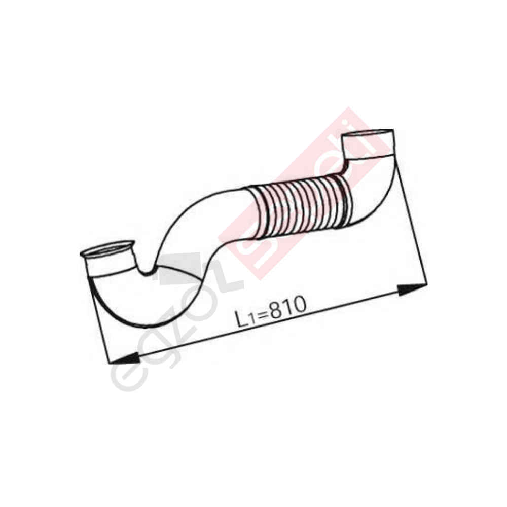 Mercedes  Actros Egzoz  Ön Boru Spirali Vertical Euro3 1848-1850-3348