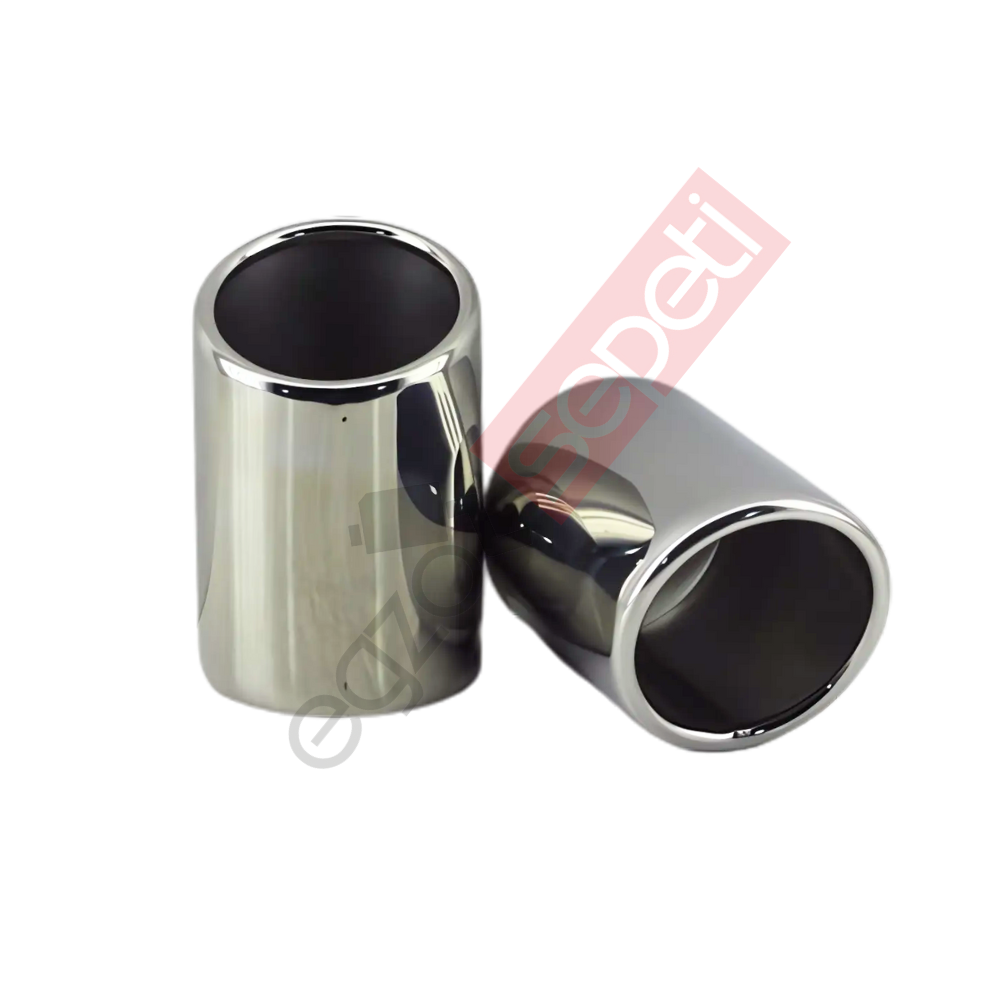 Krom Egzoz Ucu 304 Kalite Yuvarlak Çap Ölçüsü 7X12 Cm