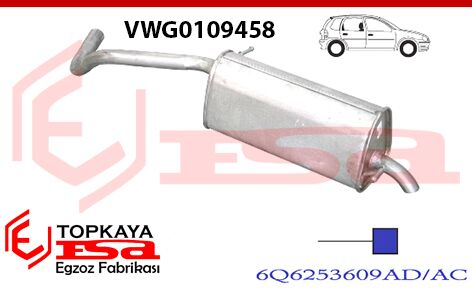 Volkswagen Polo 1.4İ 16V Arka Susturucu Borulu 2001 > ...