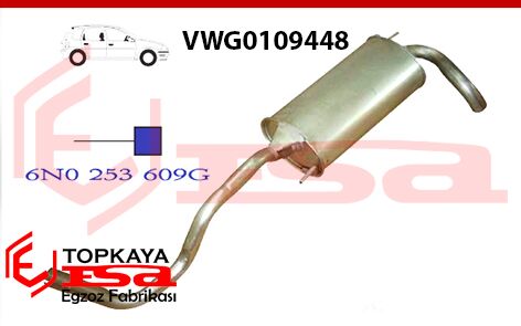 Volkswagen Polo 1.4İ / 1.6İ Arka Susturucu Borulu Benzinli 1995 > 2001