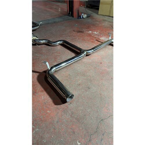VW Golf 7,5 R 2.0 Benzinli Downpipe Çift Krom Flanşlı Varex 70 mm Krom Borular
