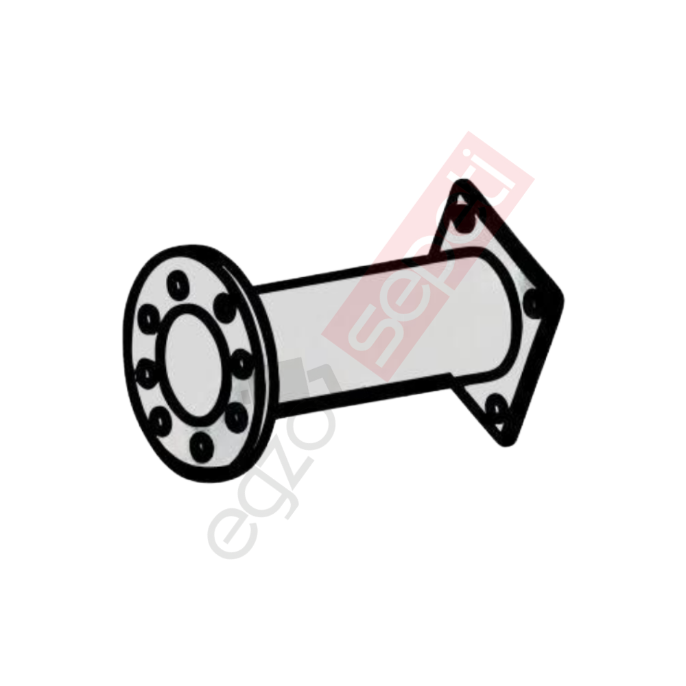 Volvo B10 Boru, Egzoz Ön, E0, 1136090 Volvo B10 Ø88,9 Alusi,