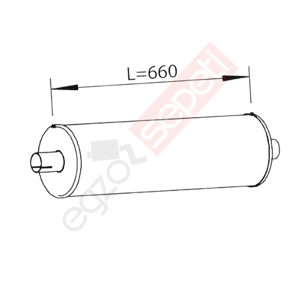 Iveco Fiat Egzoz Susturucu, E2, 4634225  Alusi, Tip:I,