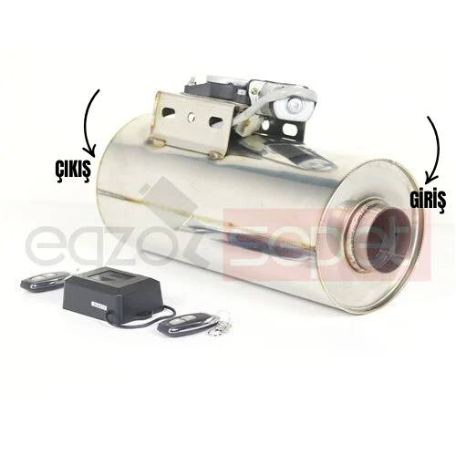 Varex Kumandalı Egzoz 70 mm + Uzaktan Kumanda Beyni Çift Anahtarlı