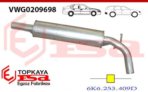 Volkswagen Polo Classic Orta Susturucu Borulu 1.4 / 1.6İ 1995 > 2001