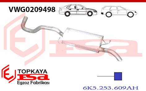 Volkswagen Polo Classic Arka Susturucu Borulu 100 Hp 1.6İ 1995 > 2001