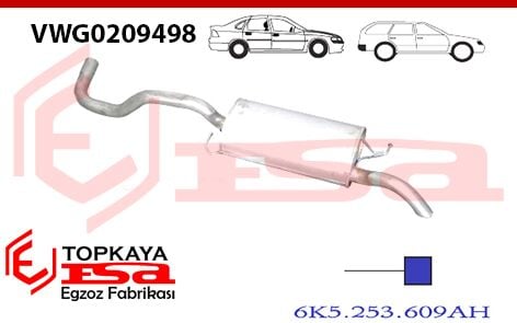 Volkswagen Polo Classic Arka Susturucu Borulu 100 Hp 1.6İ 1995 > 2001