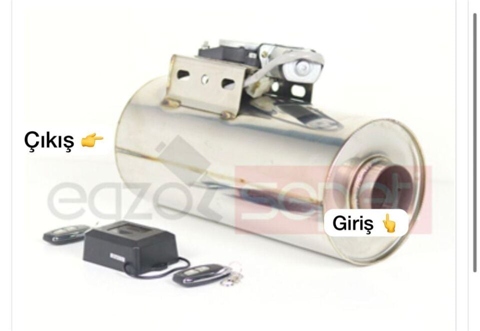 Varex Kumandalı Egzoz 76 mm + Uzaktan Kumanda Beyni Çift Anahtarlı