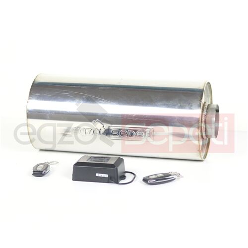 Varex Kumandalı Egzoz 76 mm + Uzaktan Kumanda Beyni Çift Anahtarlı