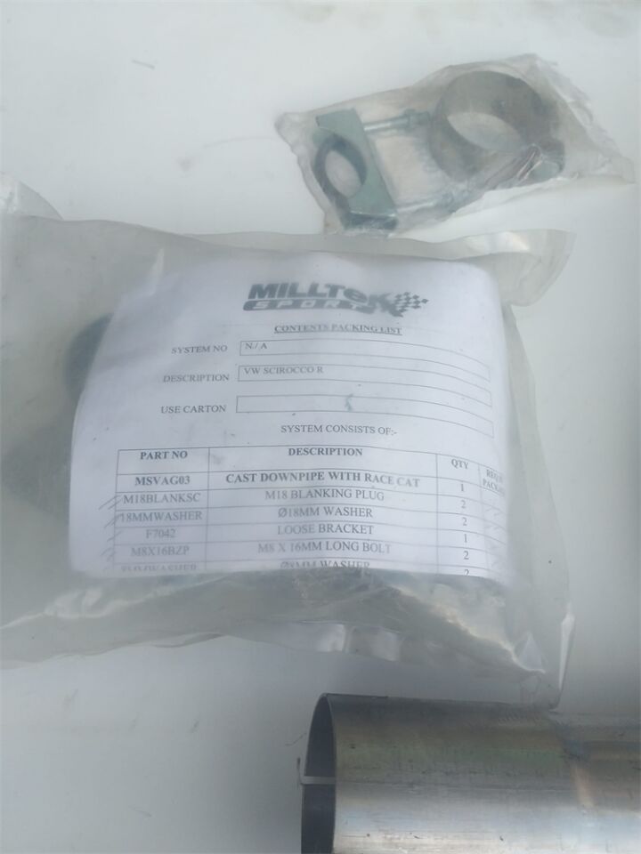 Volkswagen Scirocco R Egzoz Kiti Spor Katlı Milltek