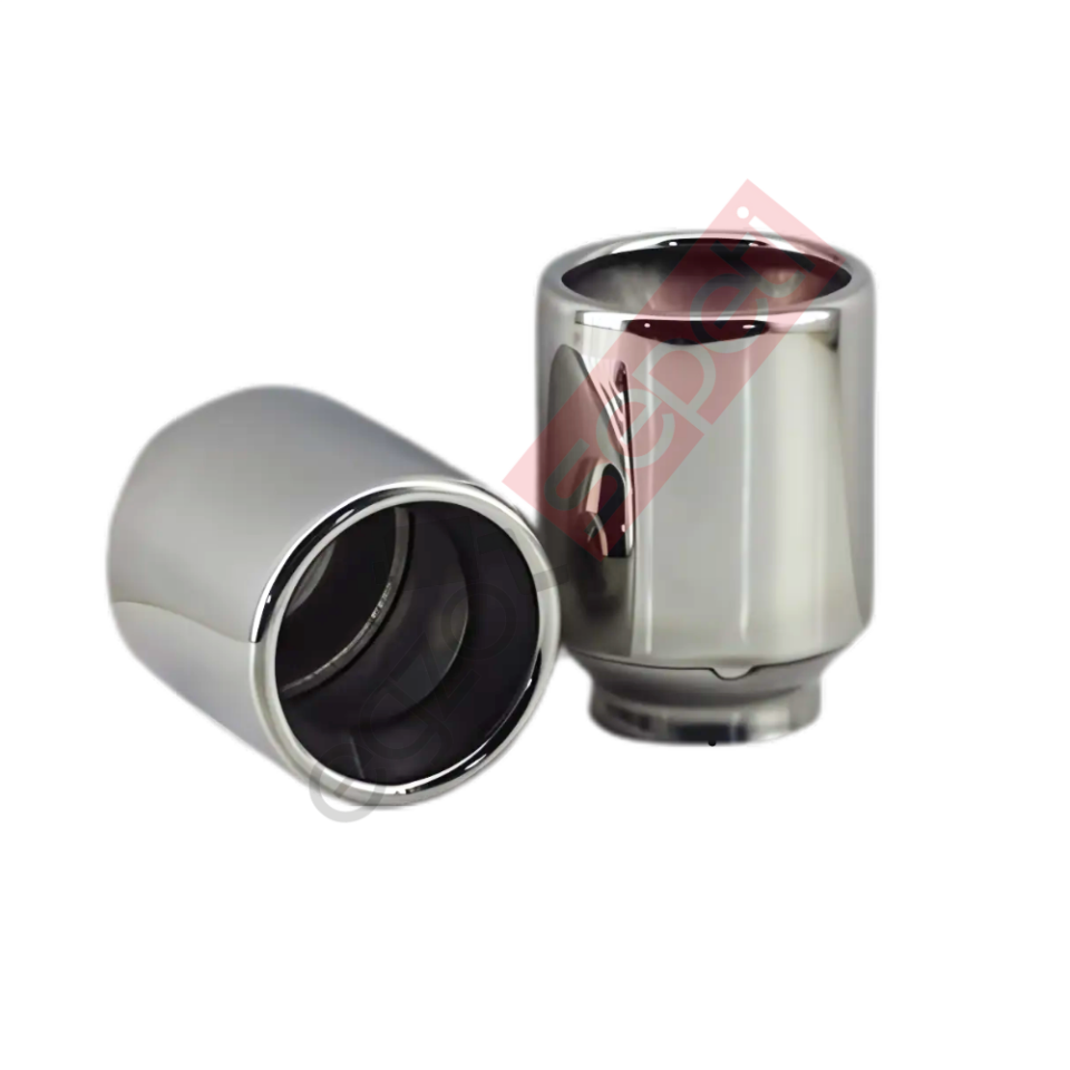 Krom Egzoz Ucu Sağ Ve Sol Takım 304 Kalite Yuvarlak Çap Ölçüsü 65X85 mm