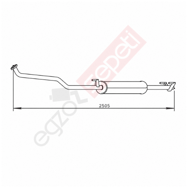 Mercedes Sprinter Egzoz Susturucu, E2, 9014900119  Alusi, Tip:I,