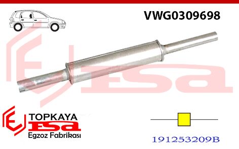 Volkswagen Golf 3 1.6 / 1.8 Orta Susturucu Borulu 1983 > 1991