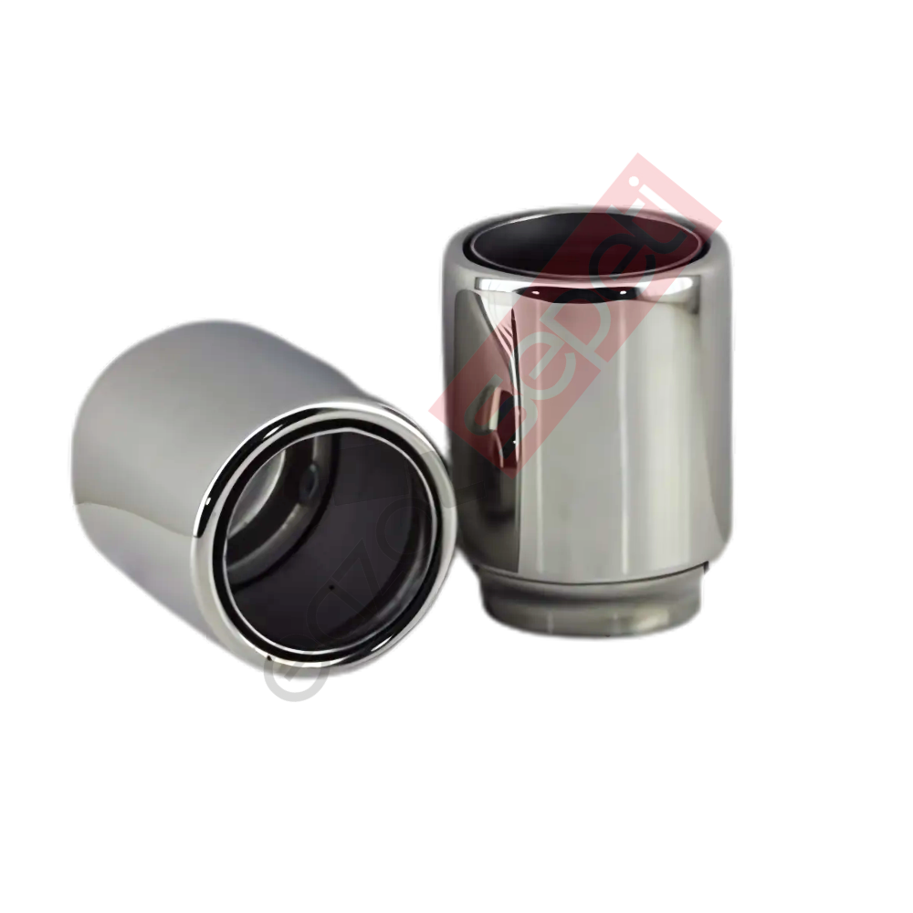 Krom Egzoz Ucu Sağ ve Sol Takım 304 Kalite Yuvarlak Çap Ölçüsü 65X85 mm