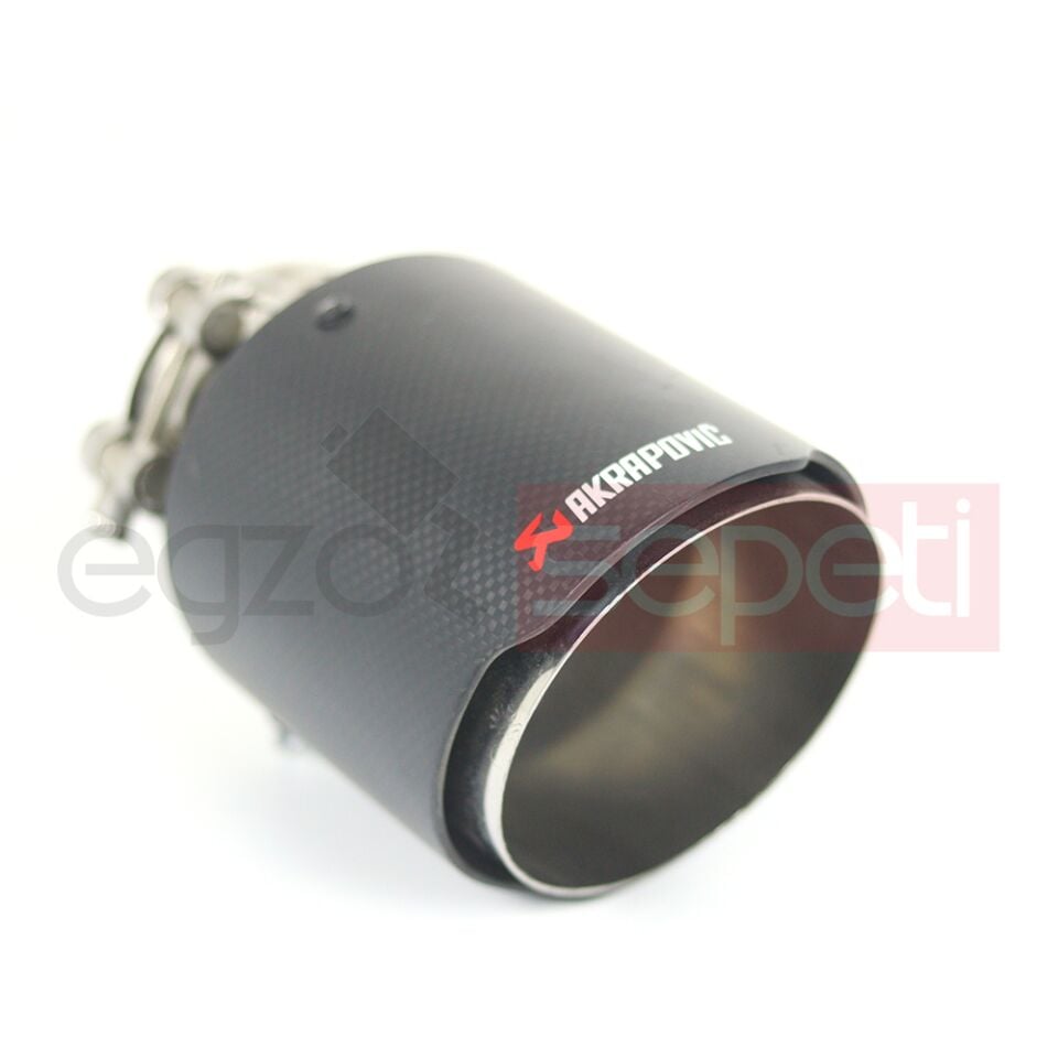 Akrapoviç Karbon Egzoz Ucu 90 MM Mat Gerçek Karbon Malzeme İthal Ürün