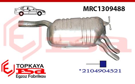 Mercedes E200 W210 Kasa Komple Arka Susturucu Borulu Baskılı 1997 >..