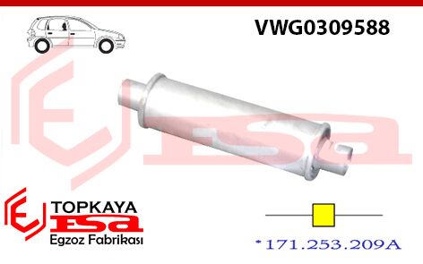 Volkswagen Golf 1 Orta Susturucu Kısa 1979 > 1983