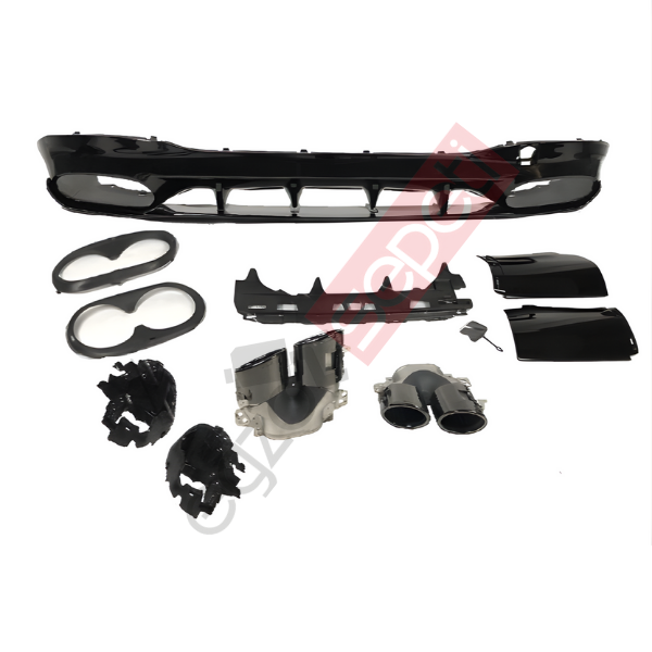 Mercedes W118 CLA45 DİFÜZÖR VE SİYAH EGSOZ UCU