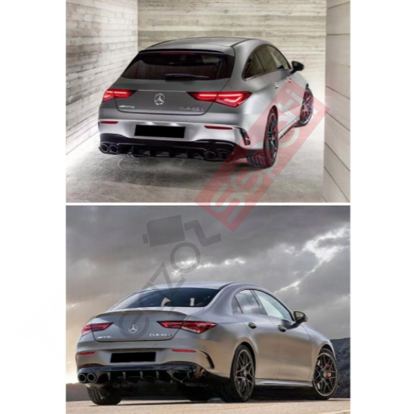 Mercedes W118 CLA45 DİFÜZÖR VE SİYAH EGSOZ UCU