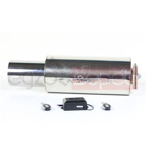 Varex Egzoz Büyük Kafalı 76 mm Krom Flanşlı Sistem + Uzaktan Kumanda Beyni Çift Anahtarlı