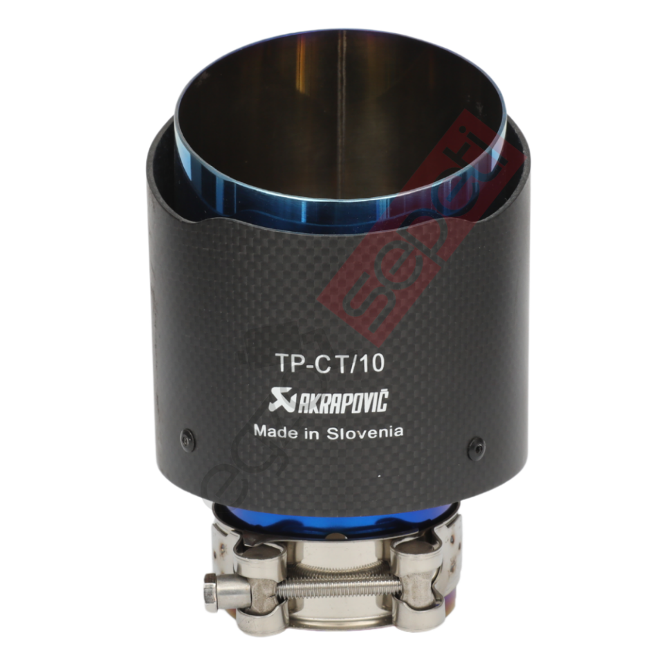 Akrapoviç Karbon Egzoz Ucu 100 MM Mat Mavi Gerçek Karbon Malzeme İthal Ürün