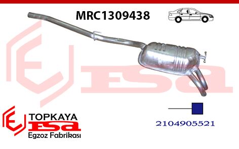 Mercedes E300 W210 Td Arka Susturucu Borulu Baskılı Tek Çıkış 1995 >..