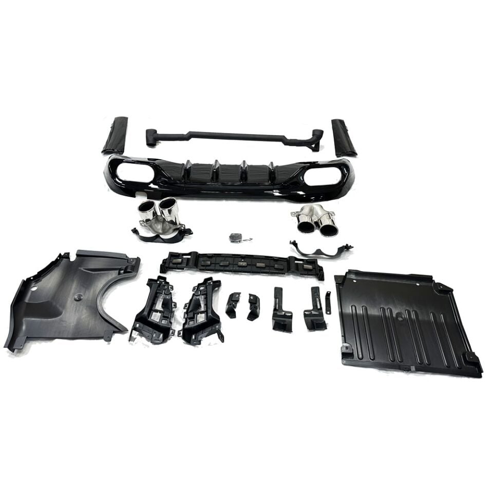 W206 DİFÜZÖR + EGSOZ UCU C43 SİLVER