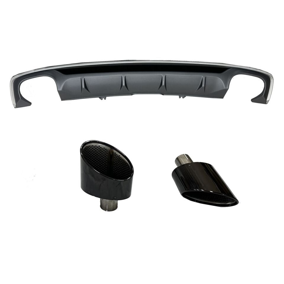 A5 DİFÜZÖR RS5 2D/4D S-LİNE İÇİN 2016-2019 SİYAH EGSOZ