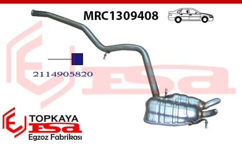 Mercedes E220 Cdi 211 Kasa Arka Susturucu Borulu Baskılı Tek Çıkışlı 2002 > 2009