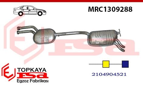 Mercedes E200 210 Kasa Komple Arka Orta Susturucu Baskılı 1997 >..