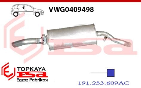 Volkswagen Golf 2 Arka Susturucu Borulu 1.8 Benzinli 1989 >2001