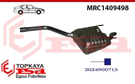 Mercedes C180 202 Kasa Arka Susturucu Borulu Benzinli Baskılı 1993 > 1996