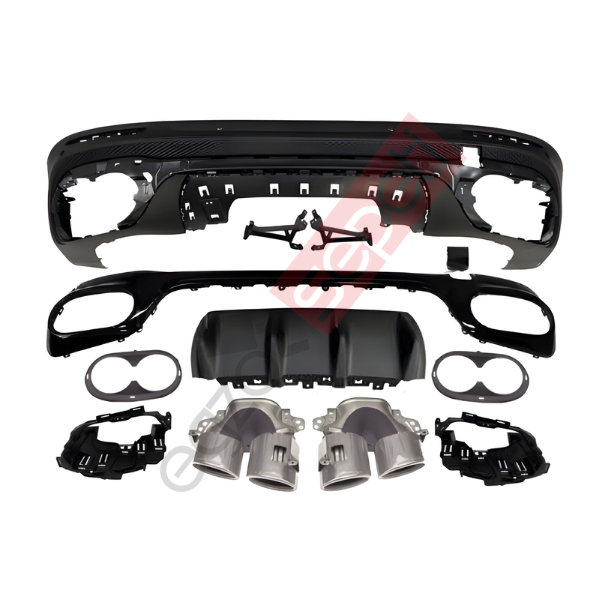 Mercedes X247 GLB45 DİFÜZÖR + SİLVER EGSOZ UCU 2020-ON