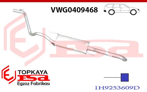Volkswagen Golf (III) Varıant Arka Susturucu Borulu 1.4 / 1.8İ / 1.9D 1993 > 1999