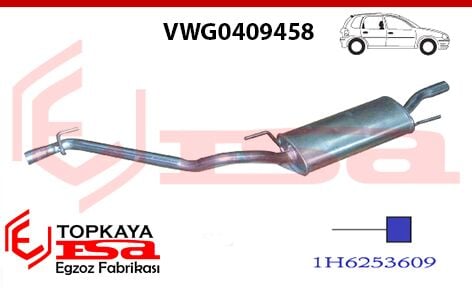 Volkswagen Golf (III) Arka Susturucu Borulu 1.4 / 1.6İ / 1.9D 1991 > 1997