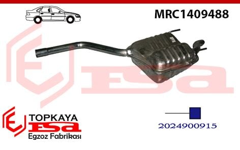 Mercedes C200 Dsl 202 Kasa Arka Susturucu Borulu Baskılı 1993 > 1998